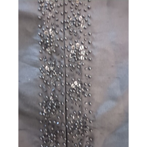 Bloomingdales Jacket Size 14 100% Black Silk Black Sequin Beads - Picture 9 of 11